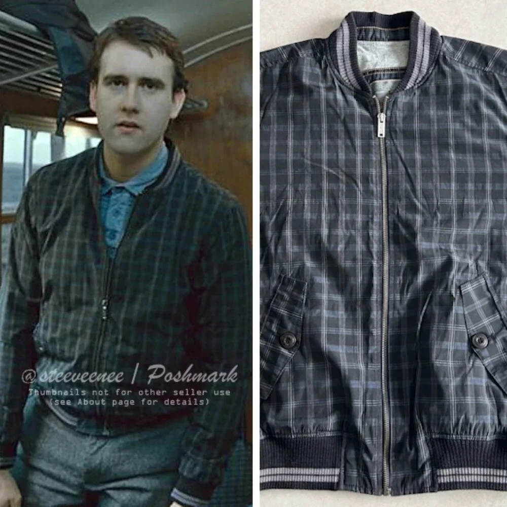 Plaid Checked Bomber Jacket ASO Neville Longbottom Harry Potter
